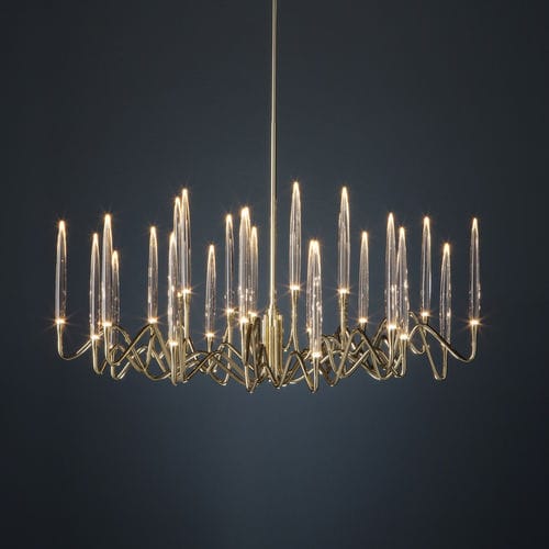 Runder Kronleuchter - IL PEZZO 3 - Il Pezzo Mancante - originelles Design / Messing / Nickel