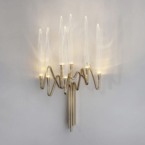 Wandleuchte / originelles Design - IL PEZZO 3 - Il Pezzo Mancante - für den Innenraum / Kristall / Messing