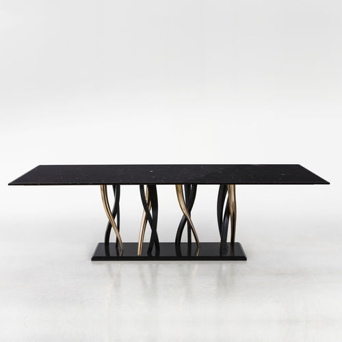Marmortisch - IL PEZZO 8 - Il Pezzo Mancante - modern / Gestell aus Messing / rechteckig