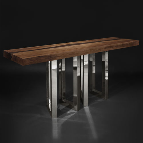 Konsolentisch / originelles Design - IL PEZZO 6 - Il Pezzo Mancante - Massivholz / Esche / Wenge