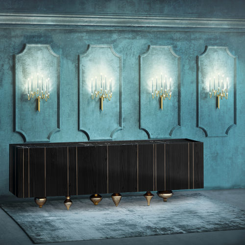 Klassisches Sideboard - IL PEZZO 1 - Il Pezzo Mancante - Eiche / Massivholz / Messing