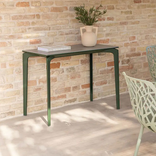 Moderner Konsolentisch - AllSize - FAST SPA - aus lackiertem Aluminium / Feinsteinzeug / Gestell aus gestrichenem Aluminium
