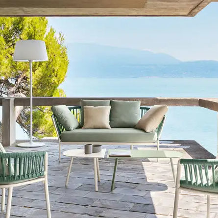 Modernes Sofa - RIA - FAST SPA - für Außenbereich / Stoff / mit Armlehnen