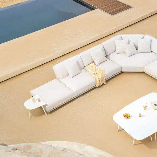 Modernes Sitzkissen - Solaris - FAST SPA - Stoff / aus lackiertem Aluminium / quadratisch