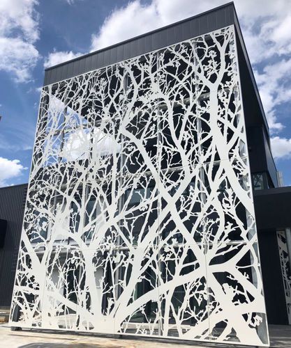 Kassetten-Fassadenverkleidung - ARBRES - FRANCE RESILLE - Aluminium / vertikal / thermolackiert