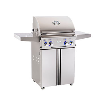 Gas-Gartengrill - L SERIES - AOG - American Outdoor Grill - mobil / Edelstahl / mit Stauraum