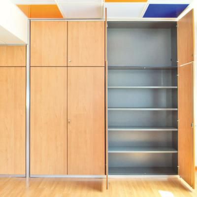 Hoher Aktenschrank - DINOR - wandmontiert / Holz / mit Flügeltür