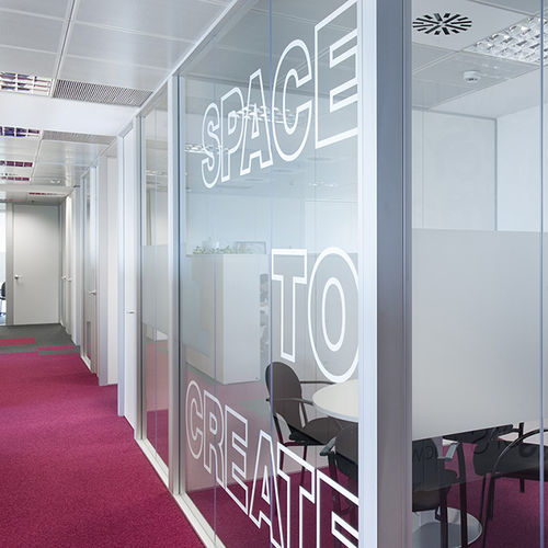 Abnehmbare Trennwand - NEO - DINOR - modular / Glas / Aluminium
