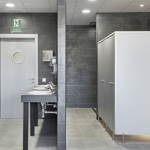 Laminat-Sanitärkabine - DINOR - HPL / MDF / Aluminium