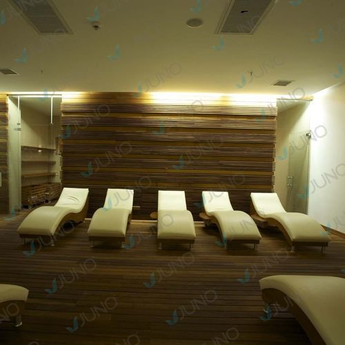 Moderne Liege - Juno SPA Design & Manufacture - Stoff / Holz / für Gewerbegebrauch