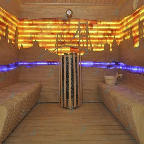 Salzsauna - BOPHORUS - Juno SPA Design & Manufacture - für Wellnesscenter / für Gewerbegebrauch / Holz