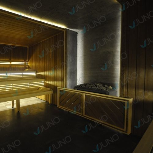 Holzkohle-Saunaofen - Juno SPA Design & Manufacture - Holz / elektrisch / freistehend
