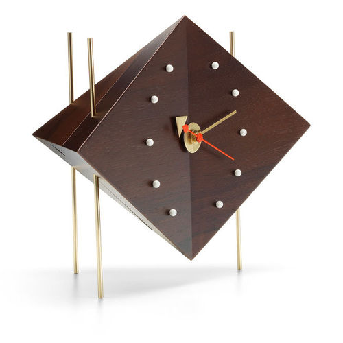 Moderne Uhr - Diamond - vitra - Tisch / Analog / Nussbaum