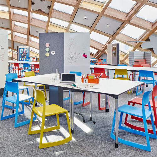 Bodenstehender Schreibtisch - MAP - vitra - modern / melaminbeschichtet / gerade
