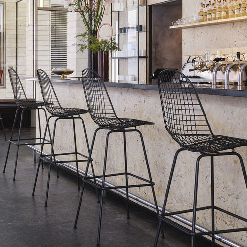 Moderner Barstuhl - vitra - für Küche / für den Außenbereich / Metalldraht