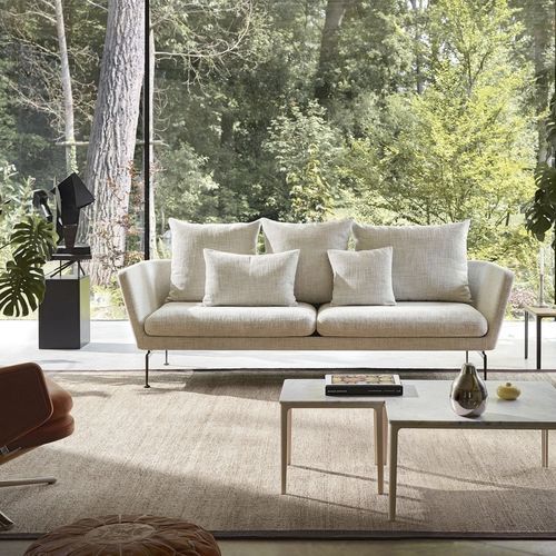Modernes Sofa - SUITA  - vitra - Stoff / Leder / mit Armlehnen