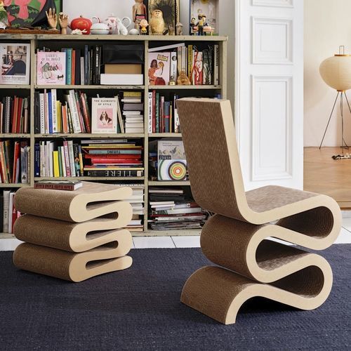 Stuhl / originelles Design - WIGGLE - vitra - für den Innenraum / Karton / mit Überhang