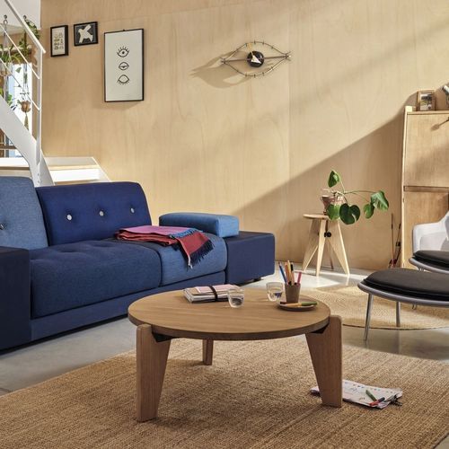 Moderner Couchtisch - Guéridon Bas - vitra - Eiche / Massivholz / amerikanischer Nussbaum