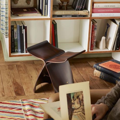 Moderner Hocker - BUTTERFLY  - vitra - Sperrholz / Ahornholz / Palisander
