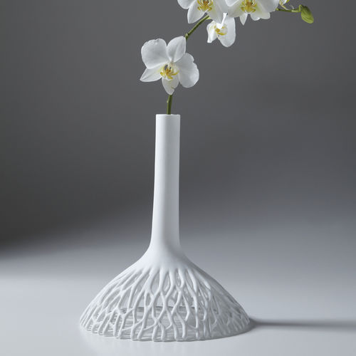 Vase / originelles Design - HEAVEN & EARTH - 22 22 EDITION DESIGN - Limoges-Porzellan / weiß