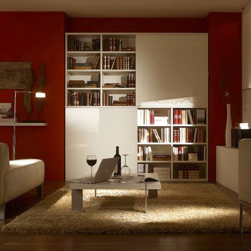Modernes Bücherregal - SINUS 012 - Sudbrock - Holz / lackiertes Holz