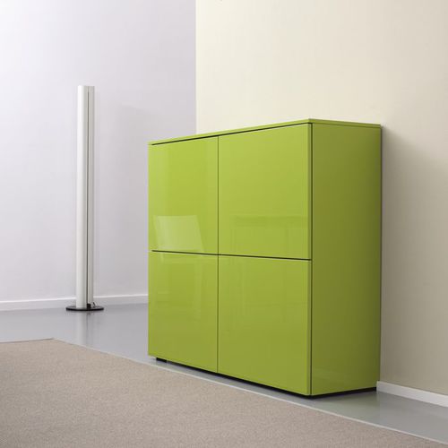 Hohes Sideboard - CUBO 100 - Sudbrock - modern / Holz / lackiertes Holz