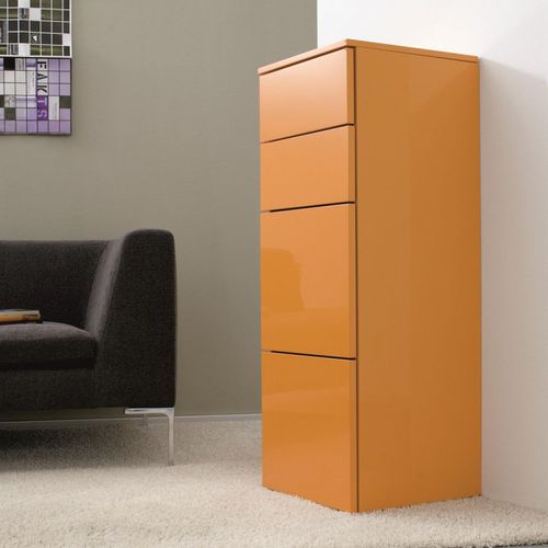 Moderner Chiffonnier - CUBO 100  - Sudbrock - lackiertes Holz / orange