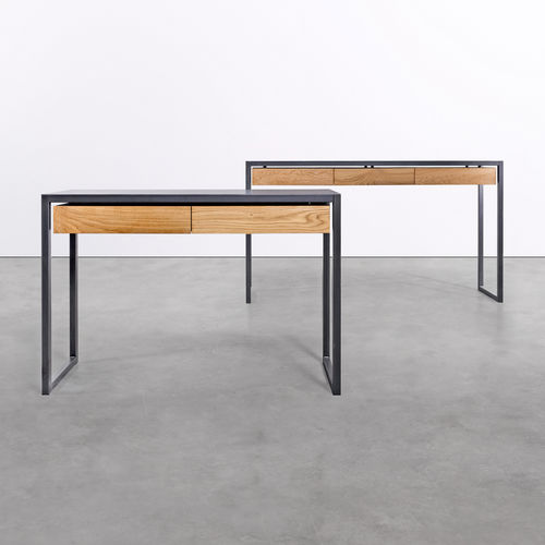 Moderner Konsolentisch - at_08 - Silvio Rohrmoser - Eiche / MDF / lackierter Stahl