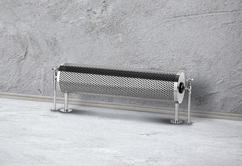 Heißwasser-Heizkörper - MILWAUKEE - BRANDONI - originelles Design / Metall / Chrom