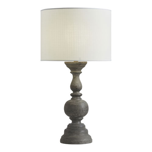 Tischlampe - AUBIN - BLANC D'IVOIRE - Holz / klassisch / mit Kabel