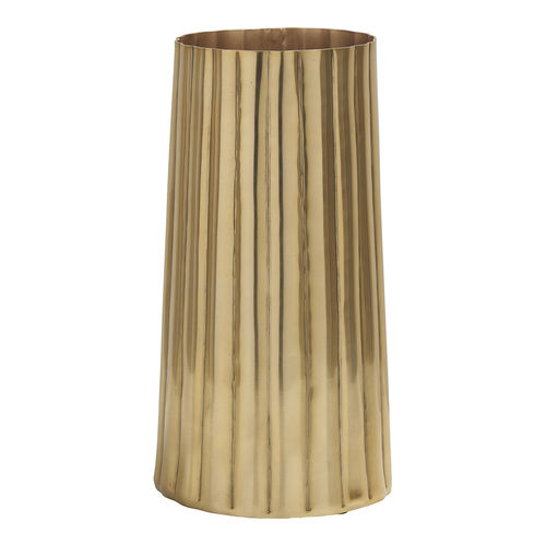 Klassische Vase - STRIÉ  - BLANC D'IVOIRE - Aluminium / handgefertigt / Tisch