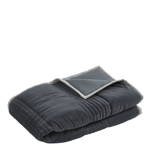 Baumwolle-Bettdecke - CLAIRE - BLANC D'IVOIRE - Samt / Polyester