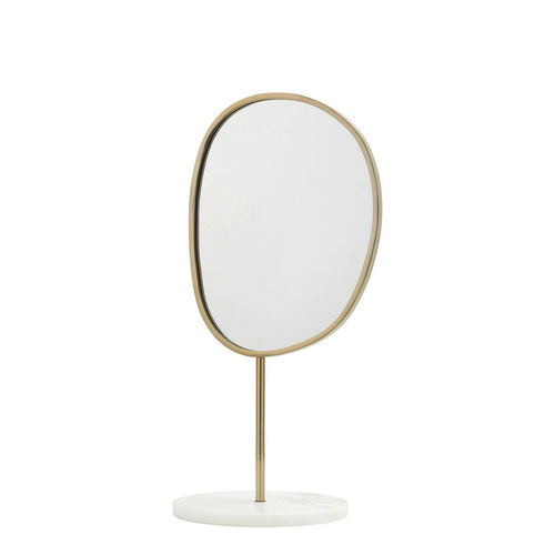 Standspiegel - BLANC D'IVOIRE - modern / Edelstahl / gold