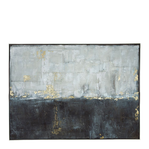 Acrylgemälde - BLACK CLOUD  - BLANC D'IVOIRE - Holz / abstrakt / für Büro
