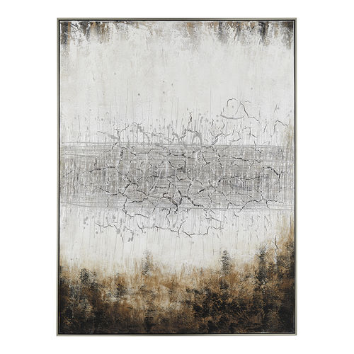 Acrylgemälde - TABL-ABST9 - BLANC D'IVOIRE - Holz / abstrakt / für Büro