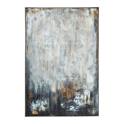 Acrylgemälde - STORM CLOUD  - BLANC D'IVOIRE - Holz / abstrakt / für Büro