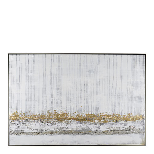 Acrylgemälde - TABL-ABST8 - BLANC D'IVOIRE - Holz / abstrakt / für Büro