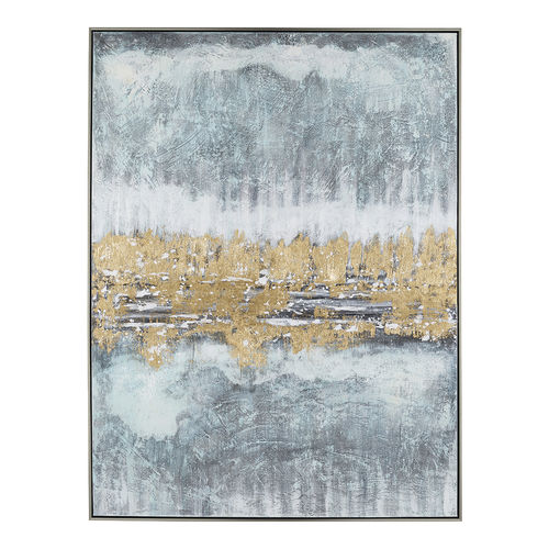 Acrylgemälde - TABL-ABST11 - BLANC D'IVOIRE - Holz / abstrakt / für Büro