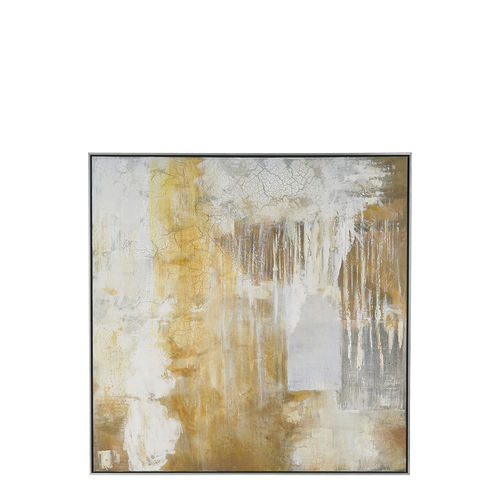 Acrylgemälde - SAFRAN - BLANC D'IVOIRE - Holz / abstrakt / für Gewerbegebrauch