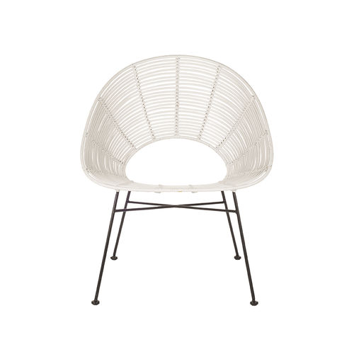 Moderner Sessel - SIAM - BLANC D'IVOIRE - Rattan / Rattan / handgefertigt