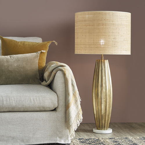 Bodenlampe - MALANA - BLANC D'IVOIRE - Aluminium / Marmor / klassisch