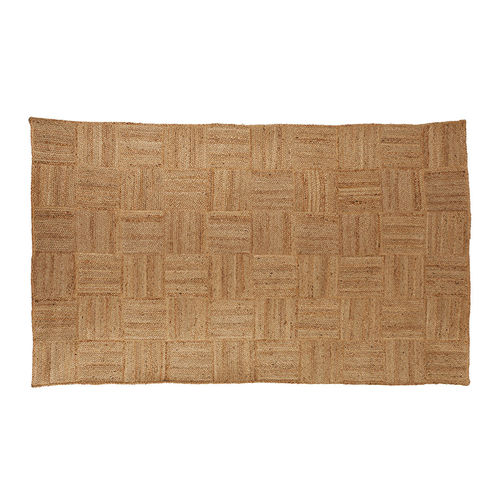 Klassischer Teppich - DAMIER - BLANC D'IVOIRE - Motiv / aus Jute / rechteckig