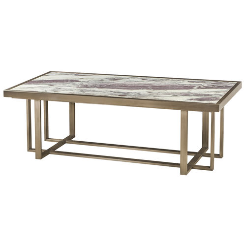 Moderner Couchtisch - PIMLICO - Decorus - Holz / Bronze / Marmor
