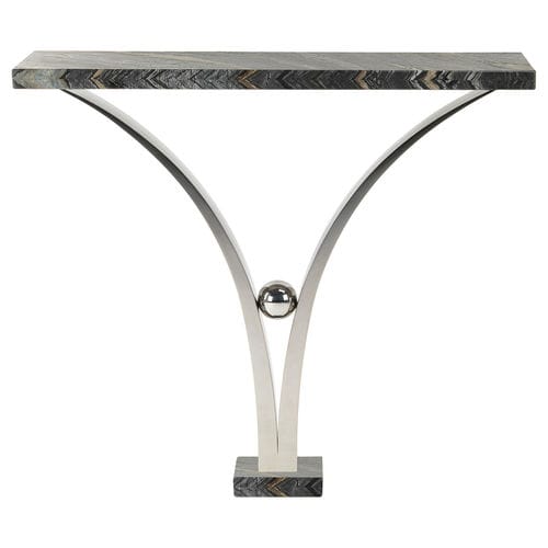 Konsolentisch / originelles Design - VIOLA  - Decorus - poliertes Messing / polierter Edelstahl / Marmor