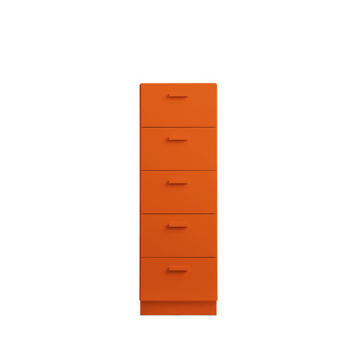 Moderner Chiffonnier - Relief  - STRING FURNITURE - Esche / lackiertes MDF / weiß