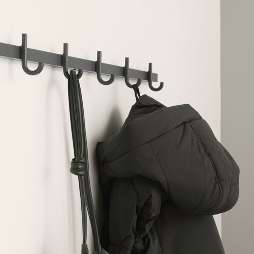 Moderner Garderobenhaken - STRING FURNITURE - thermolackiertes Aluminium / Mehrfach
