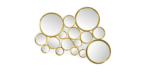 Wandmontierter Spiegel - DOME - Bat Eye - modern / rund / Messing
