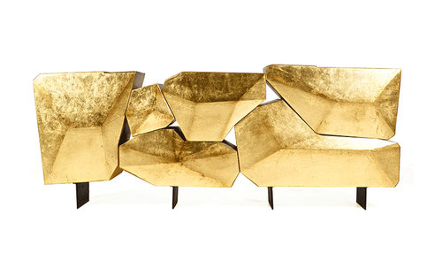 Sideboard / originelles Design - STONE - Bat Eye - modern / Holz / gold