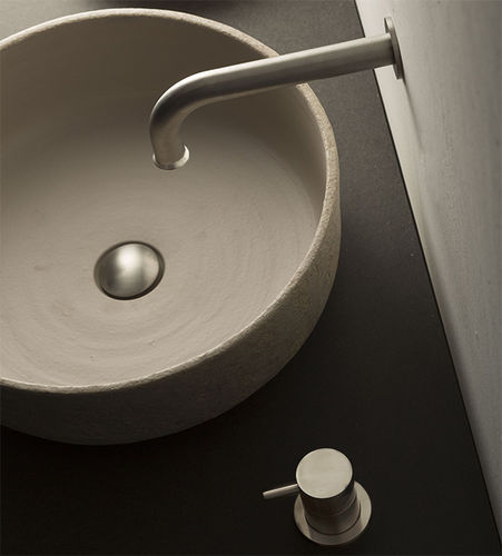 Einhebelmischer für Waschtisch - STIRIANA 6190 AND CUSTOMIZED SPOUT - MINA Rubinetterie - Aufsatz / Edelstahl / für Badezimmer