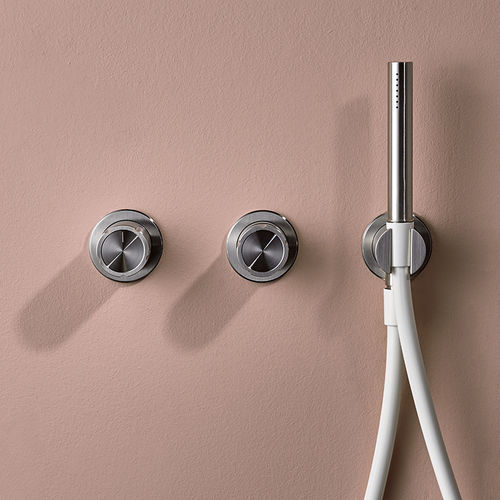 Zweigriffmischer für Badewanne - SYNTH 4900+0421+0700 - MINA Rubinetterie - wandmontiert / Einbau / Edelstahl
